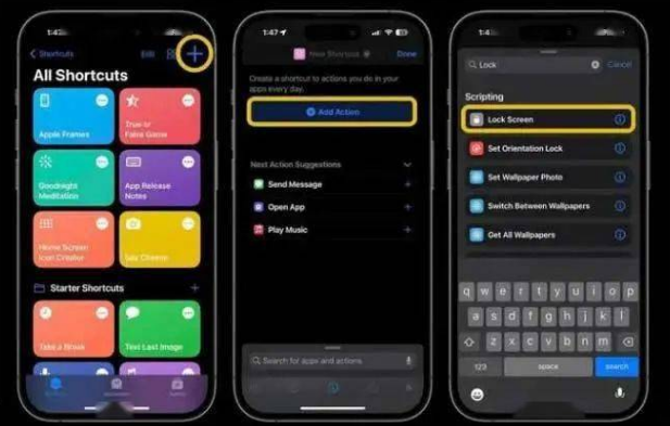 丘北苹果14锁屏维修店分享iPhone14升级iOS16.4后如何创建锁屏快捷方式 